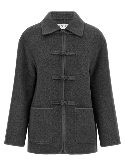 Rohe Pankou Closure Coat In Brown