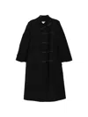Rohe Pankou-closure Wool Coat In Black