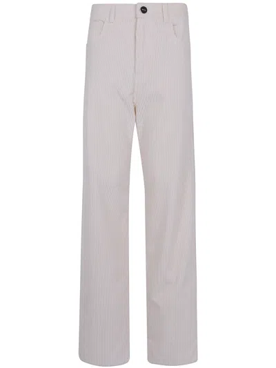 Rohe Bruun Signature High Waist Corduroy Trousers In Gray