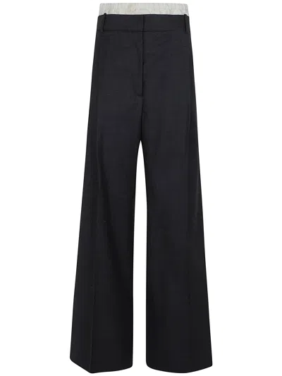 Rohe Pants Detailed Boxer Trousers In Black