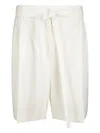 Shop Rohe Paperbag-waist Shorts In White
