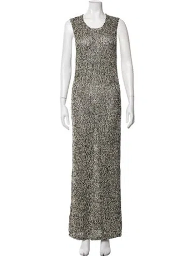 Pre-owned Rohe Patterned Long Dress W/ Tags In Multicolor