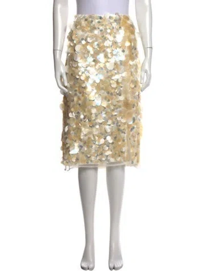 Pre-owned Rohe Patterned Midi Length Skirt In Neutrals