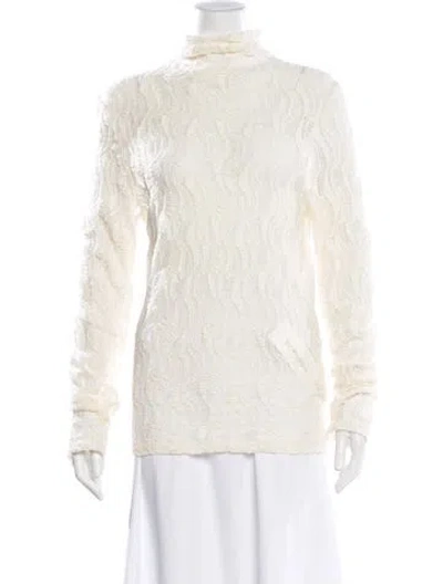 Pre-owned Rohe Patterned Turtleneck Top In Neutral