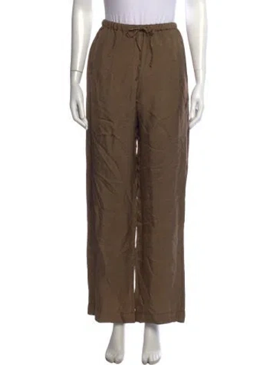 Pre-owned Rohe Patterned Wide Leg Pants W/ Tags In Brown