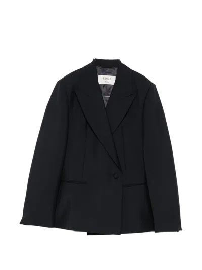 Rohe Peak-lapels Double-breasted Blazer In Black