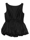 Rohe Peplum Wool And Silk Top In Black