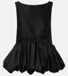 Rohe Peplum Wool And Silk Top In Black