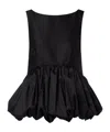 Rohe Peplum Wool And Silk Top In Black