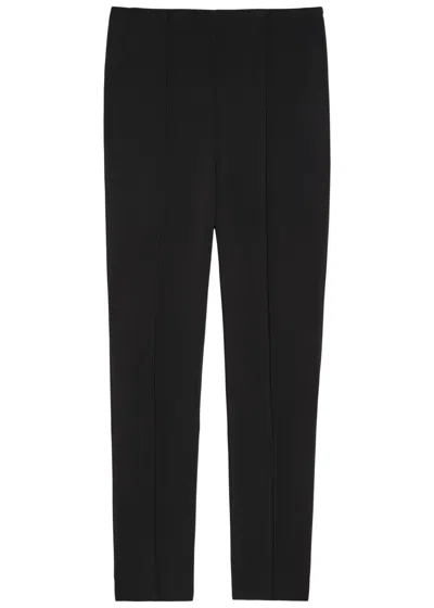 Rohe Pintuck Cigarette-leg Woven Trousers In Black