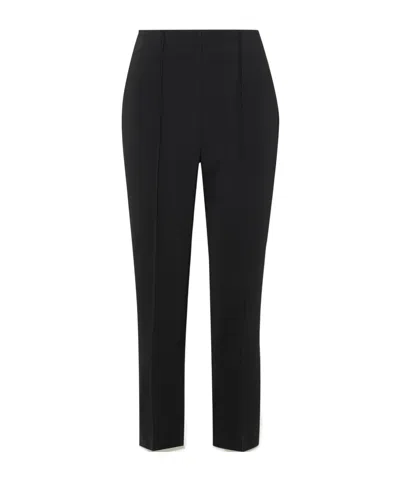 Rohe Pintucked Grain De Poudre Slim-leg Pants In Black