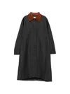 Rohe Suede-trimmed Checked Wool Coat In Gray