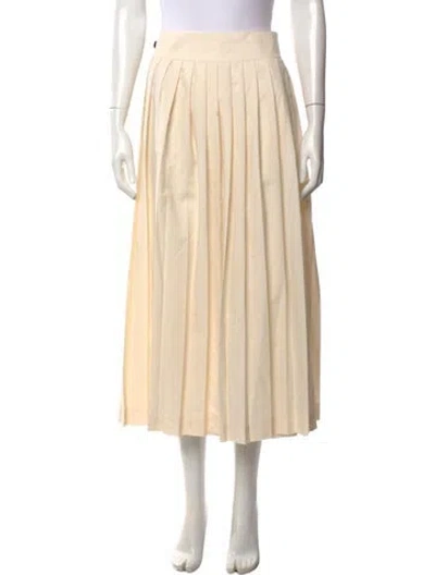 Pre-owned Rohe Pleated Accents Midi Length Skirt In Neutrals
