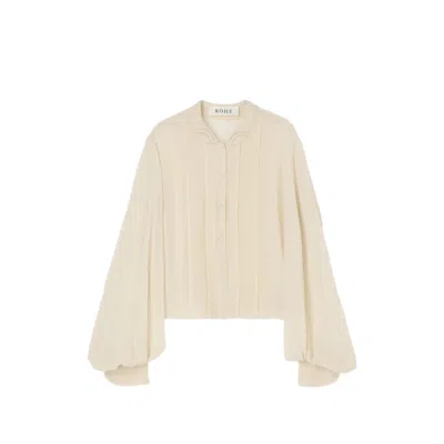 Rohe Pleated Balloon-sleeve Shirt In Neutrals