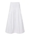 Rohe Pleated Cotton Poplin Midi Skirt In Multi