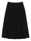Rohe Pleated Midi Skirt In Black