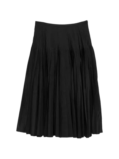 Rohe Pleated Midi Skirt In Black