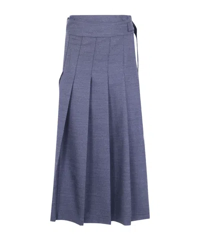 Rohe Pleated Midi Skirt In Burgundy