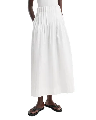 Rohe Pleated Poplin Maxi Skirt In White