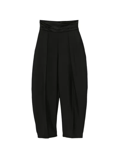 Rohe Pleated Satin-waistband Trousers In Black