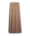Rohe Pleated Wool Skirt Clothing In Brown
