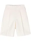 Rohe Interlocking-twill Tailored Shorts In Neutrals