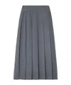 Rohe Pleated Twill Midi Wrap Skirt In Gray