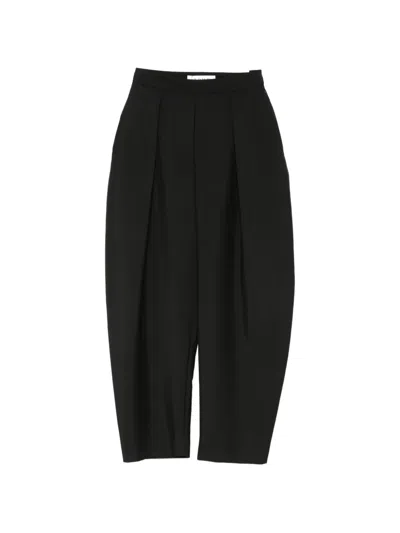 Rohe Pleated Wide-leg Trousers In Black
