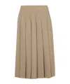Rohe Pleated Wool-blend Midi Wrap Skirt In Brown