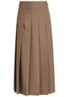 Rohe Róhe Plissé Wrap Skirt In Brown