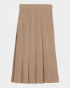 Rohe Róhe Plissé Wrap Skirt In Brown