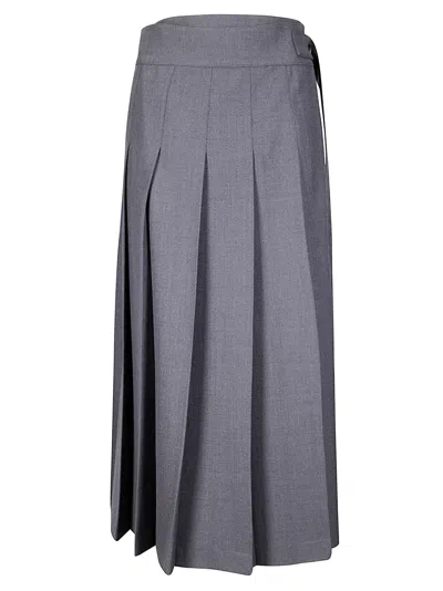 Rohe Pleated Wrap Skirt In Gray