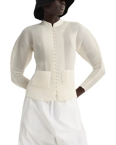Rohe Plisse Cardigan In White