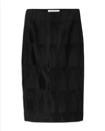 Rohe Plisse Satin Skirt In Black