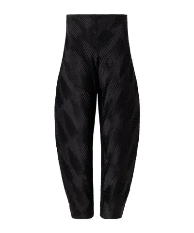 Rohe Plissé Satin Tapered Pants In Black