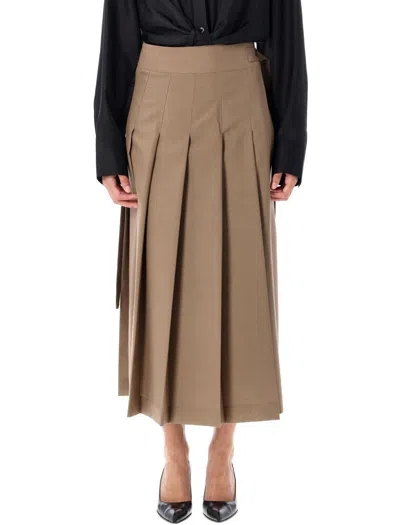 Rohe Róhe Pleated Midi Skirt In Neutral