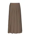 Rohe Róhe Plissé Wrap Skirt In Brown