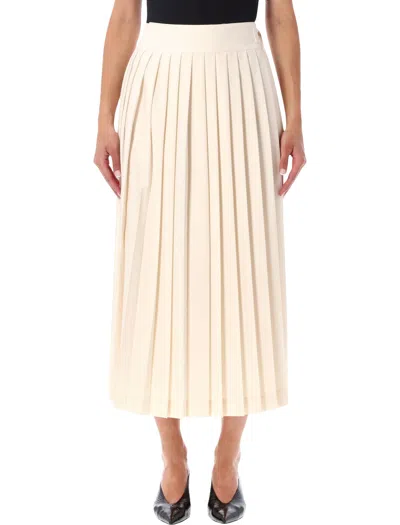 Rohe Plisse Wrap Wool-blend Midi Skirt In Neutral