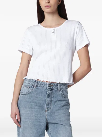 Rohe Pointelle-knit T-shirt In White