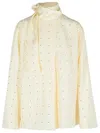 Rohe Tie-detailed Polka-dot Silk Blouse In Beige
