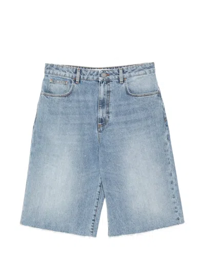 Rohe Raw-cut Denim Shorts In Blue