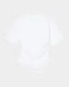 Rohe Draped T-shirt In White Viscose Blend In White