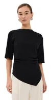 Rohe Re-invented Twisted T-shirt Black In Black