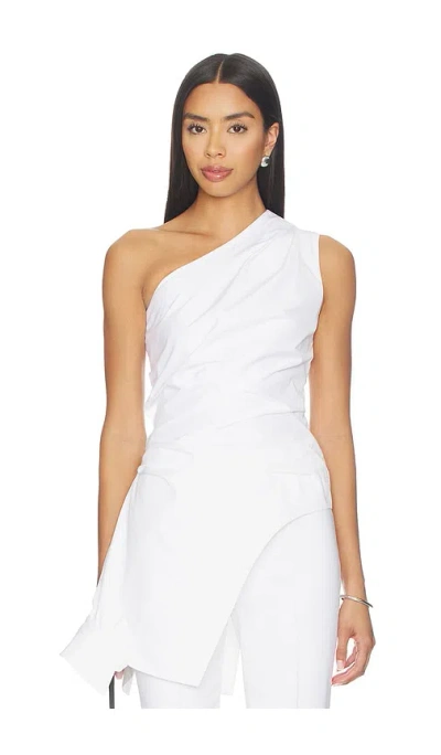 Rohe Reimagined One Shoulder Top In White