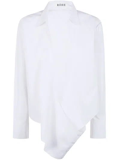 Rohe Róhe Reinvented Tuxedo Wrap Shirt In White