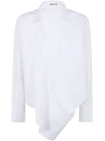 Rohe Reinvented Tuxedo Wrap Shirt Clothing In White