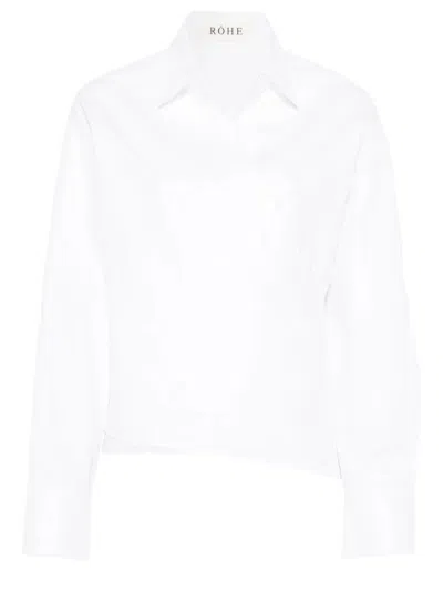 ROHE REINVENTED TUXEDO WRAP SHIRT,418.19.034 100.303 OPTIC WHITE