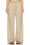 Rohe Relaxed Drawstring Trouser In Brown