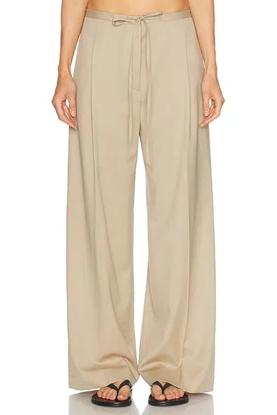 Rohe Relaxed Drawstring Trouser In Brown