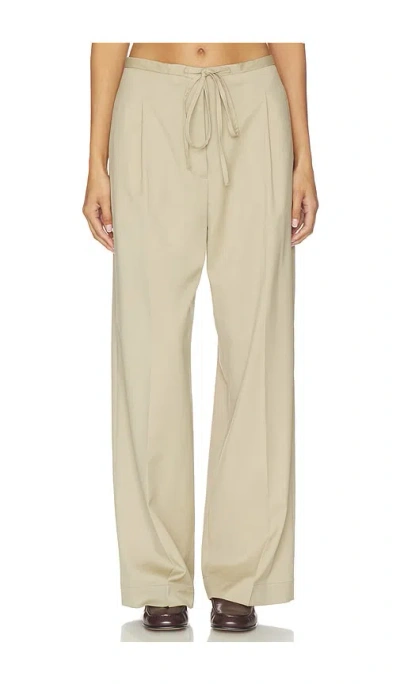 Rohe Beige Relaxed Drawstring Trousers In Brown